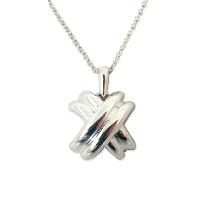 Tiffany & Co 925 Signature Cross Pendant Necklace