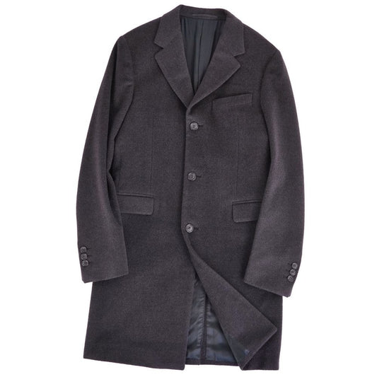 Prada Coat Chester Long Wool Cashmi Dark Gray