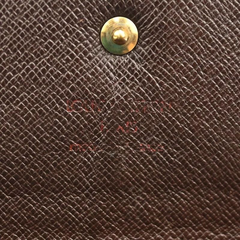 Louis Vuitton Long Wallet Damier Ebène Portefeuille International 09bs120