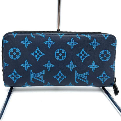 Louis Vuitton M82322 Voltikal Long Wallet Navy And Blue Monogram Shadow Zippy