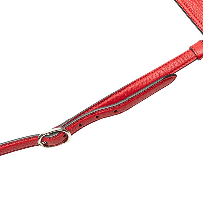 Gucci Bamboo Fringe Tassel Crossbody Shoulder Bag 370826 Red Leather Ladies