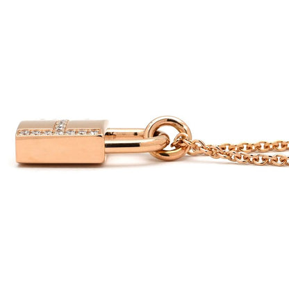Hermes Necklace Amulet Kelly Cadenas 18k Pink Gold Diamonds Rose Gold Pink Gold