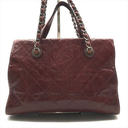 Chanel CC Logo Caviar Leather Vintage 2-Way Bag Gold Bag