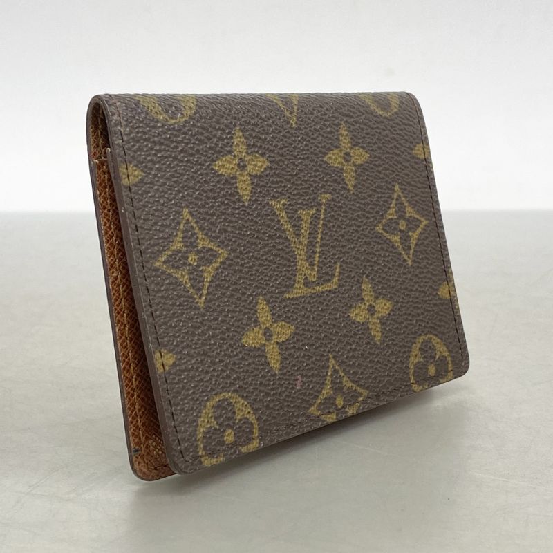 Louis Vuitton Card Case Monogram Porte 2 Carte Vertical M60533 Brown Men Women