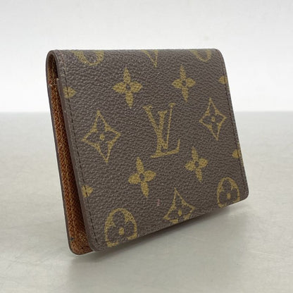 Louis Vuitton Card Case Monogram Porte 2 Carte Vertical M60533 Brown Men Women