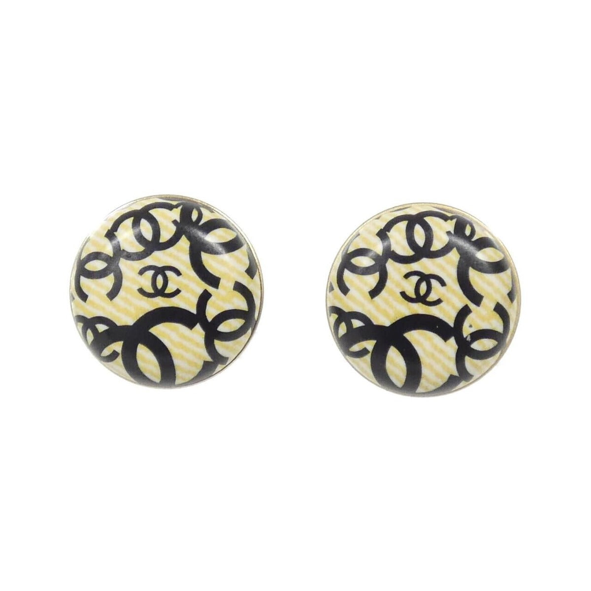 Chanel Vintage Earrings Black