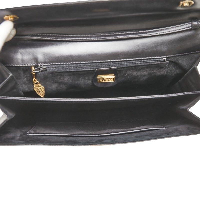Gucci Old Gucci Vintage Shoulder Bag Crossbody 004 056 0181 Black Leather