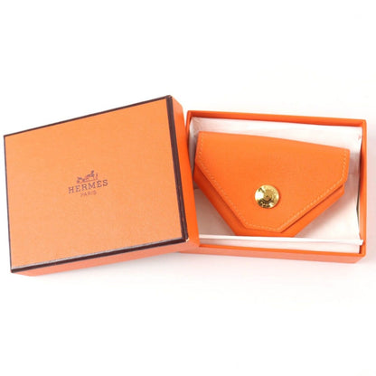 Hermes Levain Quatre Vau Galiva Gold Series Coin Case Orange — view 2