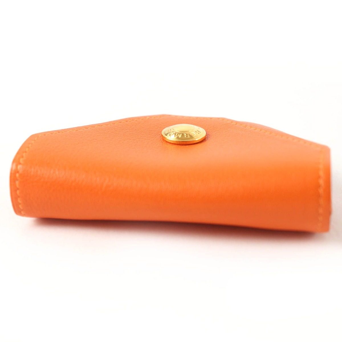 Hermes Levain Quatre Vau Galiva Gold Series Coin Case Orange — view 5