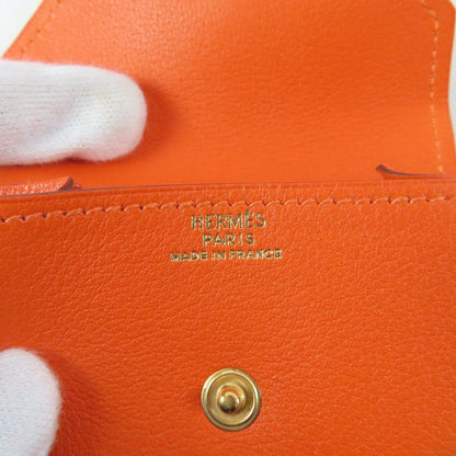 Hermes Levain Quatre Vau Galiva Gold Series Coin Case Orange — view 8