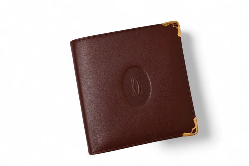 Cartier Fold Wallet Vintage Cartier Men's Wallet Must De Cartier Bordeaux