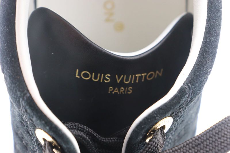 Louis Vuitton Monogram Time Outlines 23 Years Leather X Suede Sneakers Women's