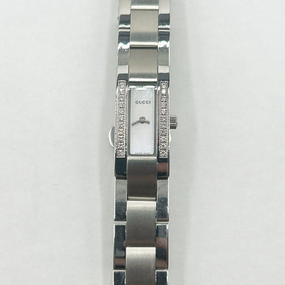 Gucci Watch Quartz Stainless Steel Diamond Shell SS Silver Polished — view 3