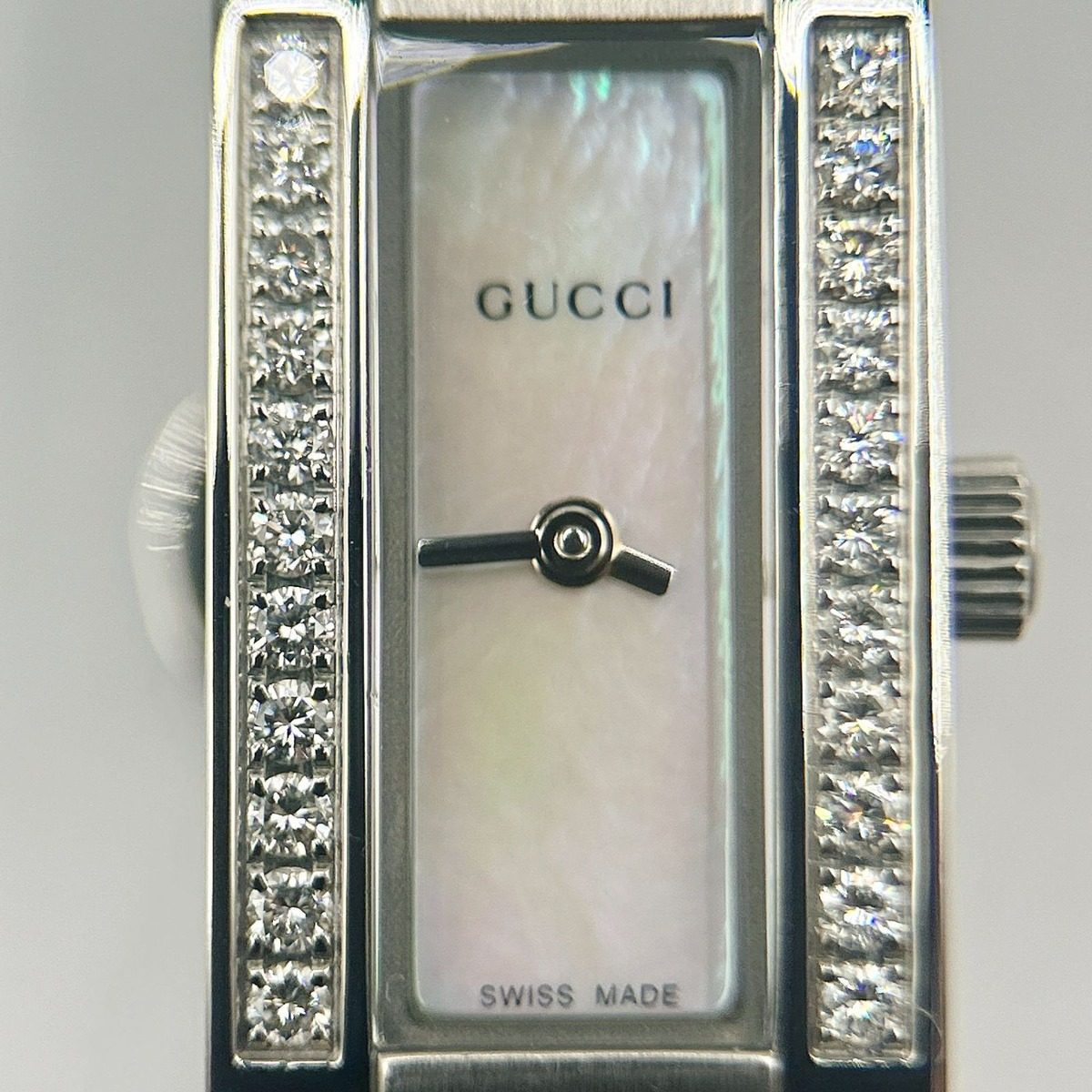 Gucci Watch Quartz Stainless Steel Diamond Shell SS Silver Polished — view 7