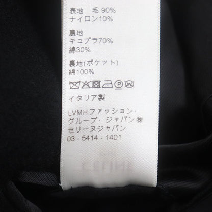 Celine 2m025863c 90% Wool Single Chester Coat With Logo Buttons Black 44 Made