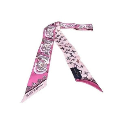 Louis Vuitton Ribbon Scarf Bandeau BB Innocence Swan Multicolor Silk