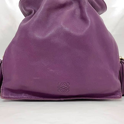 Loewe Shoulder Bag Flamenco Purple 2way Nappa Leather Preowned