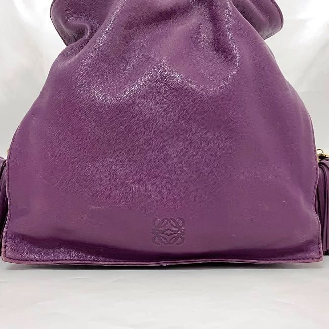 Loewe Shoulder Bag Flamenco Purple 2way Nappa Leather Preowned