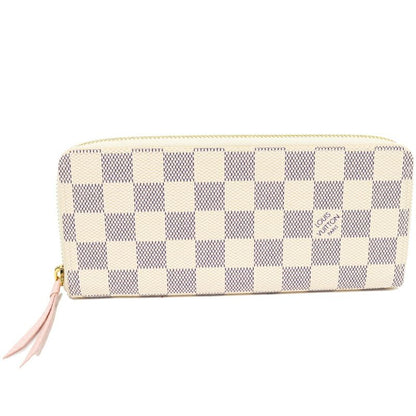Louis Vuitton Round Zipper Long Wallet With Change Pocket Damier Azure Portefeui