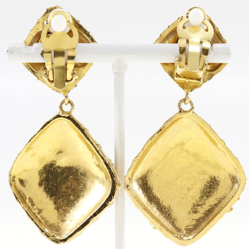 Chanel Quilted Gold Plated Ladies 43.9g Earrings