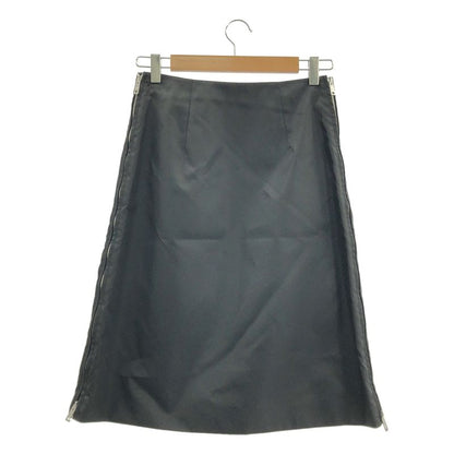 Prada - Re-nylon Triangle Logo Skirt - 36 - Black - Women's