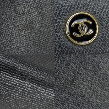 Chanel Long Wallet A20904 Leather Black Gold Hardware 11 Coco Button For