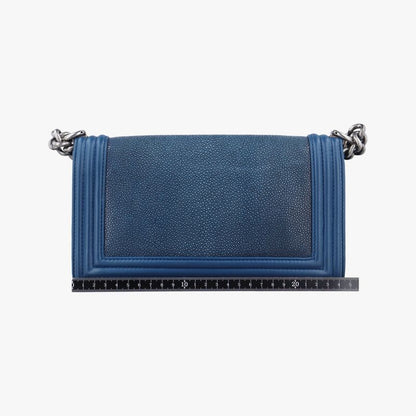 Chanel Boy Chanel Blue Pearl Fishskin And Leather A6713816706579