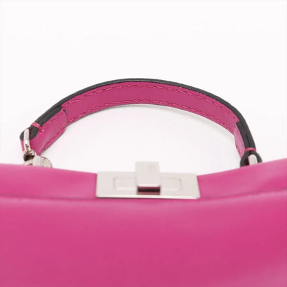 Fendi Micro Peekaboo Leather 2WAY Handbag Crossbody Shoulder Tote 8m0355 Women