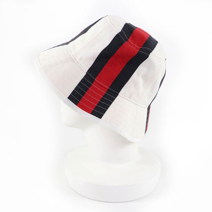 Gucci Cotton Webline Logo Bucket Hat White — view 4