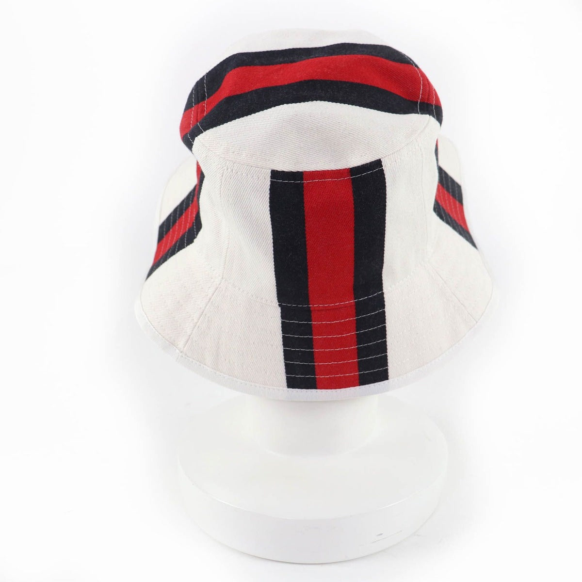 Gucci Cotton Webline Logo Bucket Hat White — view 5