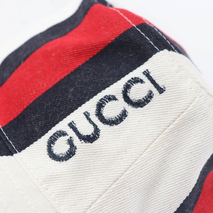 Gucci Cotton Webline Logo Bucket Hat White — view 7