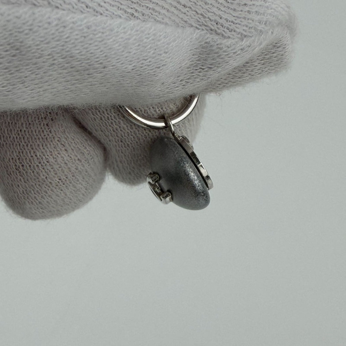Chanel CC Logo Earrings Silver Vintage — view 5