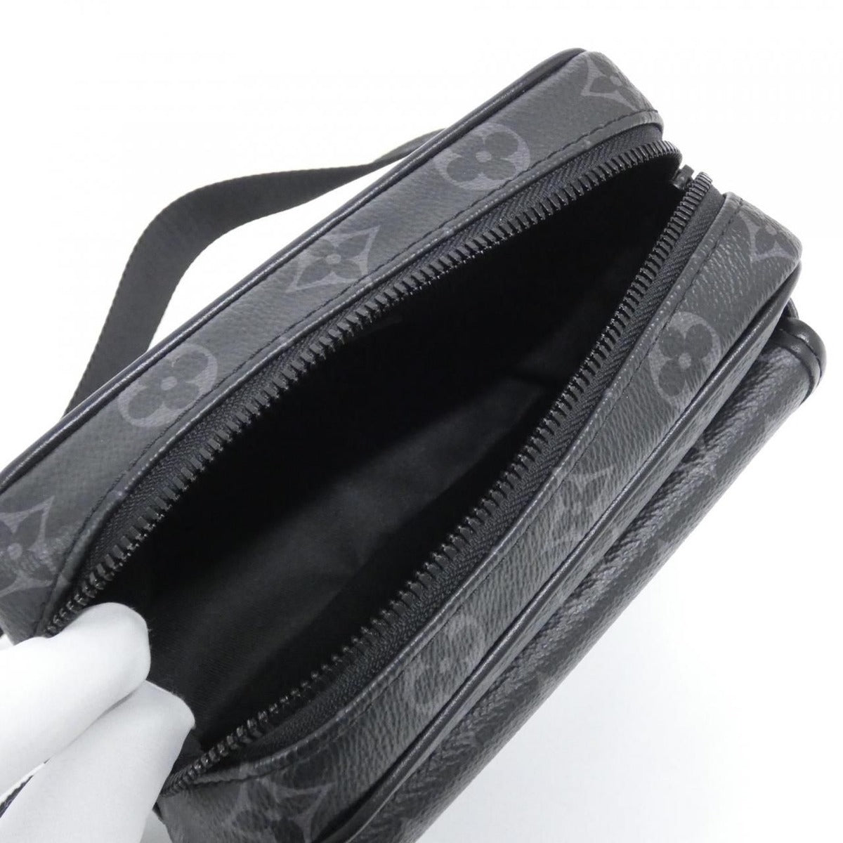 Louis Vuitton Monogram Eclipse Getaway Shoulder Bag Black — view 6