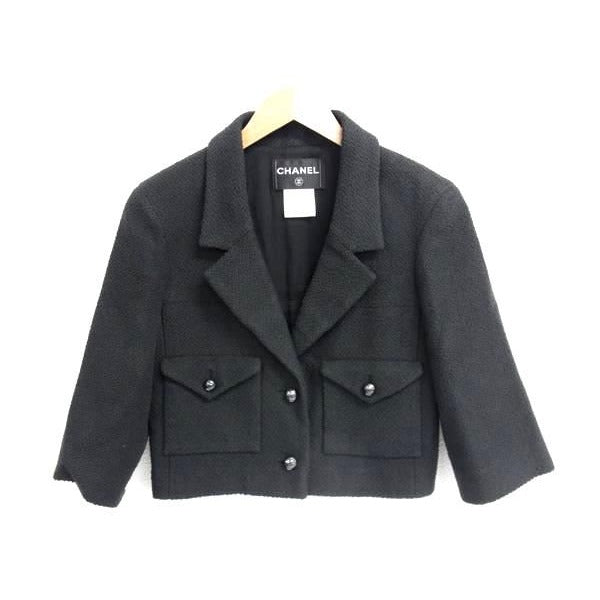 Chanel Coco Mark Cotton Set Suit Jacket Skirt Size 34 36 — view 2