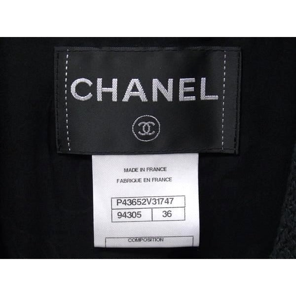 Chanel Coco Mark Cotton Set Suit Jacket Skirt Size 34 36 — view 6