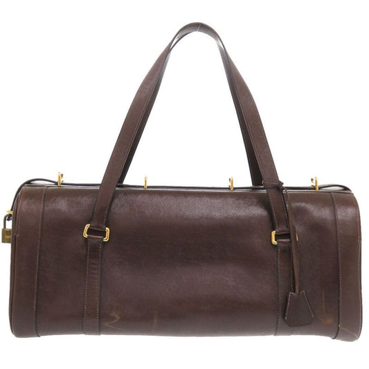 Hermes Vintage Leather Brown Gold Hardware 00 Boston Bag