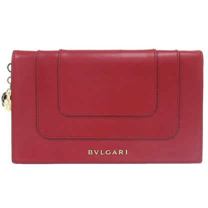 Bvlgari Serpenti Leather Red Bifold Wallet
