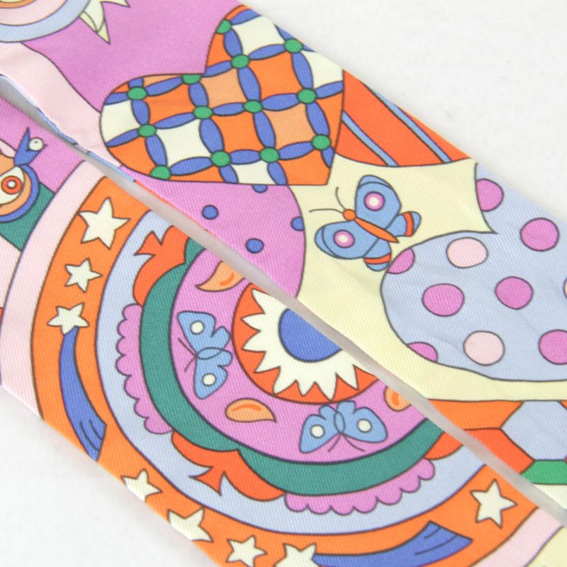 Hermes Twilly Whispering In The Woods Scarf With Box Silk Multicolor Pop