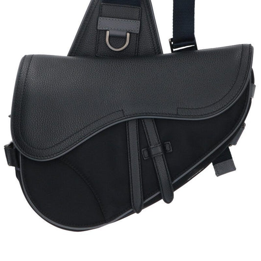 Dior X Sacai Saddle Leather Nylon Shoulder Bag For Men