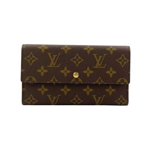 Louis Vuitton Porto Tresor International Monogram Leather Brown Trifold Wallet