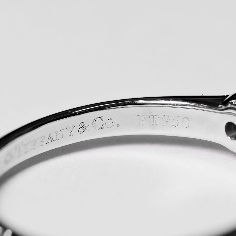Tiffany & Co Solitaire 0.26ct Pt950platinum × Diamond #8 Ladies G Ring