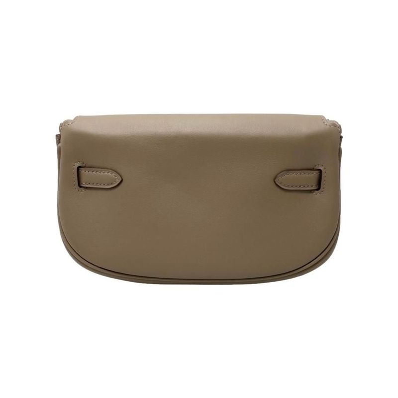 Hermes Shoulder Bag Kelly Move Engraved B Swift Etoupe Glazed Silver Hardware