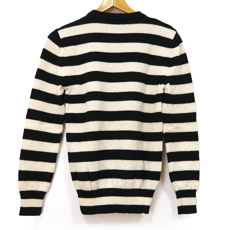 Saint Laurent Striped Knit 338879 Y1ng1 9787 XS Black White
