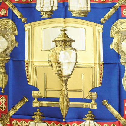 Hermes Carré 90 FEUX DE Route Silk Red/yellow/blue Women's Scarf