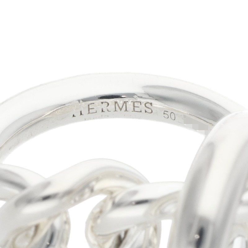 Hermes Croisette Silver Ring Men's 50 10