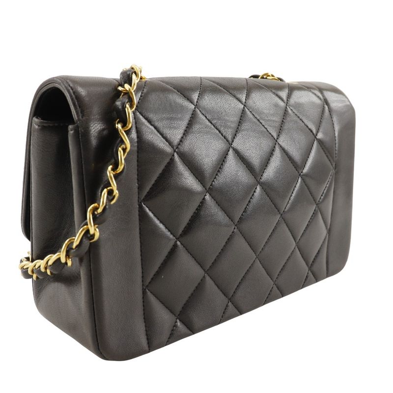 Chanel Diana Flap 22 Chain Shoulder Matelasse A01164 Lambskin Black Ladies