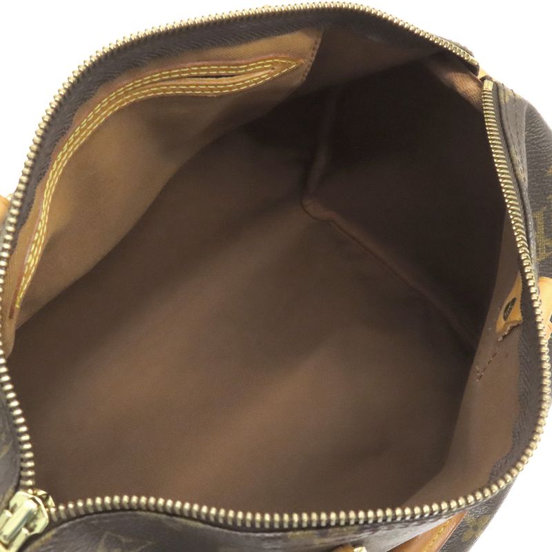 Louis Vuitton Handbag Speedy 30 Monogram Canvas Monogram Gold Hardware Brown
