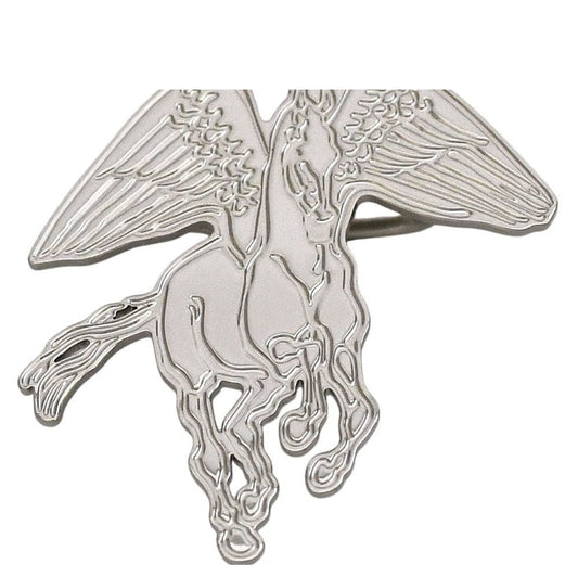 Hermes Scarf Ring Pegasus Metal Silver