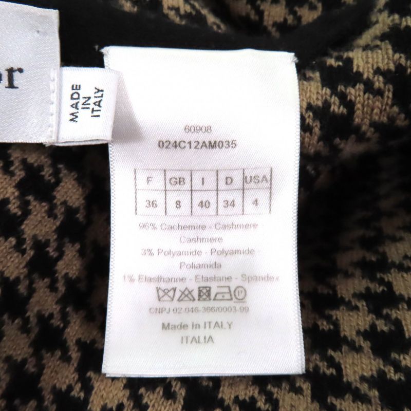 Christian DIOR 024c12am035 Hooded Staggered Logo Design Cashmere Cape Poncho