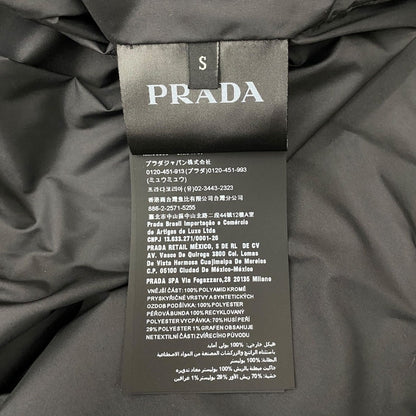 Prada Down Jacket Logo Cut Replacement Sgx257 S202 1 T2 Y S Size Polyamide Blue — view 10